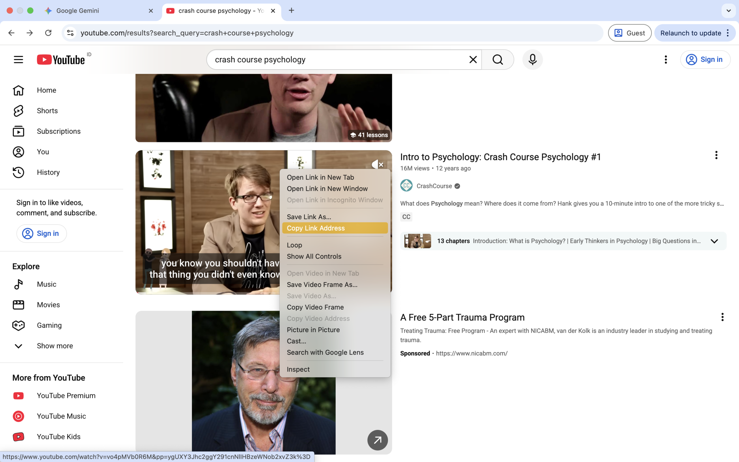 Cara Merangkum Video YouTube dengan Gemini AI: 4 Langkah Praktis & Super Cepat 3 Proses menyalin link video YouTube untuk digunakan dalam cara merangkum video YouTube dengan Gemini AI.